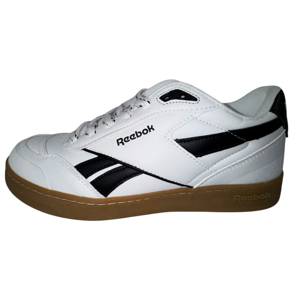 Reebok Mens Size 12 Smash Edge Sneaker Shoes Leather Casual White Black New